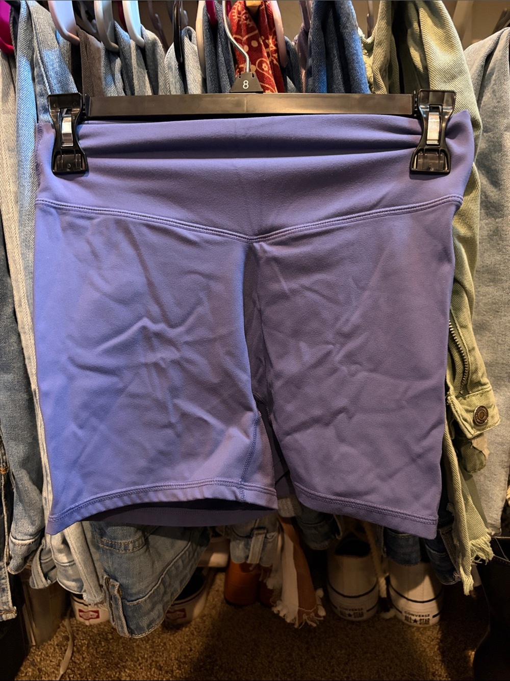 Balance Athletica Lavender High-Waist Bike Shorts